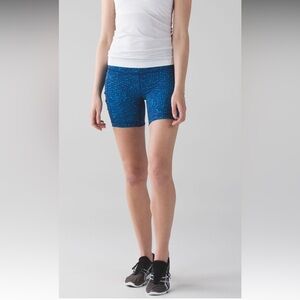 Lululemon athletica Speed Track Short Samba Snake Kayak Blue Hero Blue